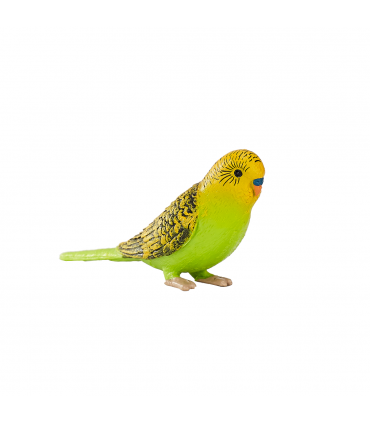 Green Budgerigar Toy  Realistic Exotic Bird Figurine