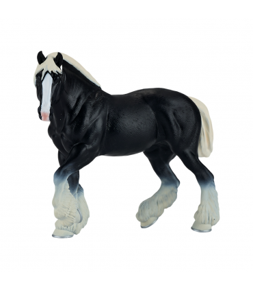 Clydesdale Horse Black Toy  Realistic Equestrian Figurine