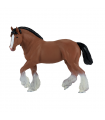 Clydesdale Horse Brown Toy  Realistic Equestrian Model