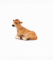 Jersey Calf Laying Down Toy  Realistic Farm Animal Figurine
