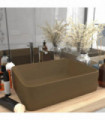 Luxury Wash Basin Matt Cream 41x30x12 cm Ceramic