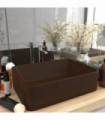 vidaXL Luxury Wash Basin Matt Dark Brown 41x30x12 cm Ceramic