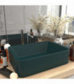 vidaXL Luxury Wash Basin Matt Dark Green 41x30x12 cm Ceramic