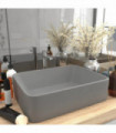 vidaXL Luxury Wash Basin Matt Light Grey 41x30x12 cm Ceramic