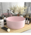 Luxury Wash Basin Round Matt Pink 40x15 cm Ceramic
