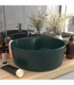vidaXL Luxury Wash Basin with Overflow Matt Dark Green 36x13 cm Ceramic
