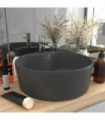 vidaXL Luxury Wash Basin with Overflow Matt Dark Grey 36x13 cm Ceramic