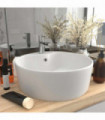 vidaXL Luxury Wash Basin with Overflow Matt White 36x13 cm Ceramic