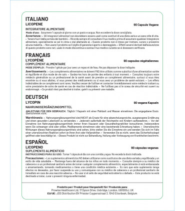 Lycopene 15mg 90 Capsules by Prowise Healthcare