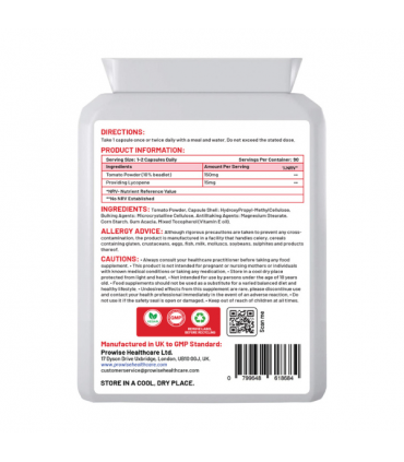Lycopene 15mg 90 Capsules by Prowise Healthcare