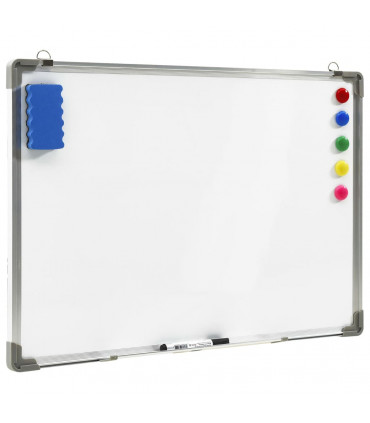 Magnetic Dry-erase Whiteboard White 90x60 cm Steel