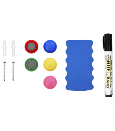 Magnetic Dry-erase Whiteboard White 90x60 cm Steel