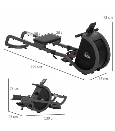 Magnetic Foldable Rower w/ 16-Level Adjustable Resistance for Home, Gym
