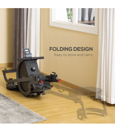 Magnetic Foldable Rower w/ 16-Level Adjustable Resistance for Home, Gym