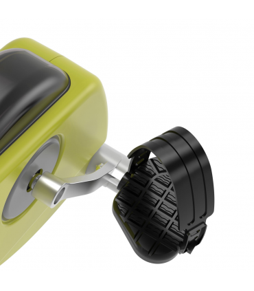 Exercise Bike Yellow White Magnetic Resistance Adjustable Seat Foldable Metal