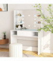 Makeup Table with LED Lights 100x40x135 cm MDF White