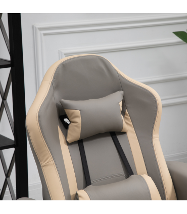 Manual Recliner Armchair PU Sofa Chair w/ Adjustable Leg Rest & 135� Reclining