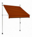 Manual Retractable Awning 150 cm Orange and Brown