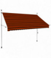 Manual Retractable Awning 250 cm Orange and Brown