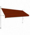 Manual Retractable Awning 350 cm Orange and Brown