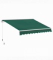 Manual Retractable Awning Garden Shelter Canopy 3 x 2m Green