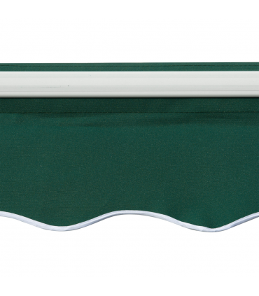 Manual Retractable Awning Garden Shelter Canopy 3 x 2m Green