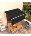 Manual Retractable Awning with Blind 3x2.5m Anthracite