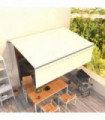 vidaXL Manual Retractable Awning with Blind 4x3m Cream