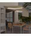 Manual Retractable Awning with Blind&LED 4x3m Cream