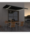 Manual Retractable Awning with LED 400x350 cm Anthracite