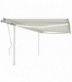 Manual Retractable Awning with LED 4x3.5 m Cream