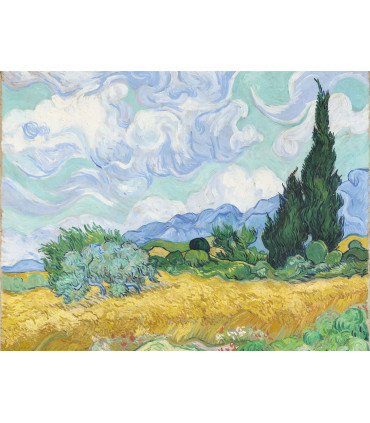 A Wheatfield, with Cypresses - National Gallery 1000 Piece Jigsaw Puzzle