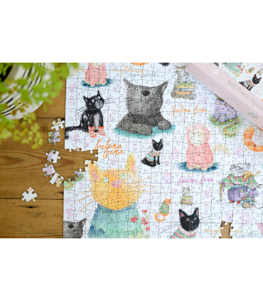 Feline Fine 500 Piece Jigsaw Puzzle