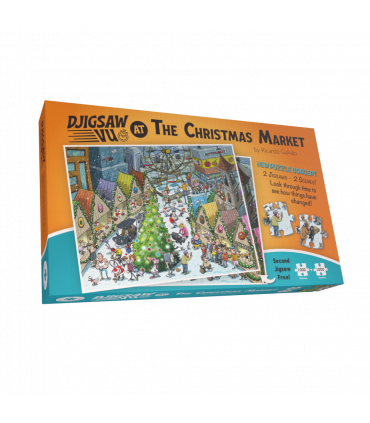 Djigsaw Vu at the Christmas Market 2 x 1000 Jigsaw Puzzles