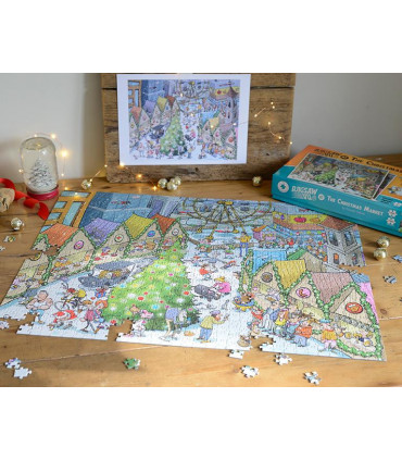 Djigsaw Vu at the Christmas Market 2 x 1000 Jigsaw Puzzles