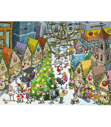 Djigsaw Vu at the Christmas Market 2 x 1000 Jigsaw Puzzles