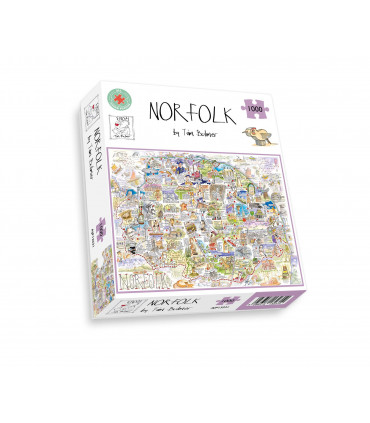 Map of Norfolk - Tim Bulmer 1000 Piece Jigsaw Puzzle