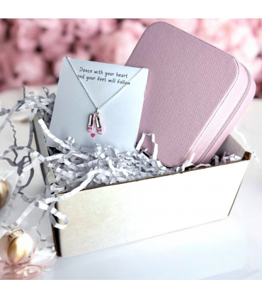 Ballet Shoes Necklace & Jewellery Box Gift Hamper | Girls Birthday | Gift For A Dancer | Dance Gifts | Girls Christmas Present | Gifts UK