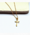 Gold Cross Charm Necklace