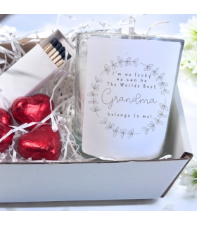 Best Grandma Candle Gift Set | Birthday Gift for Nana | Message Candle For Granny | Mothers Day Hamper UK | Gran Mothers Gift | Mum Gift Box