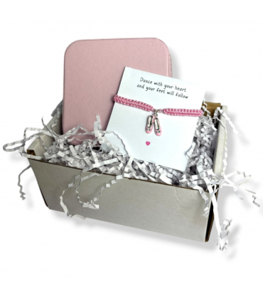 Ballet Shoes Friendship Bracelet & Jewellery Box Gift Hamper | Girls Birthday | Gift For A Dancer | Dance Gifts | Girls Christmas Present UK