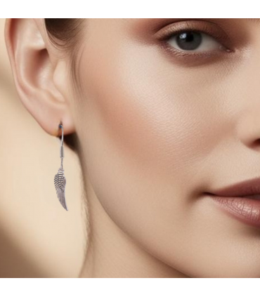 Angel Feather Drop Earrings - Thinking Of You Gift