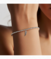 Angel Feather Silver Beaded Bracelet - Women's Bracelet