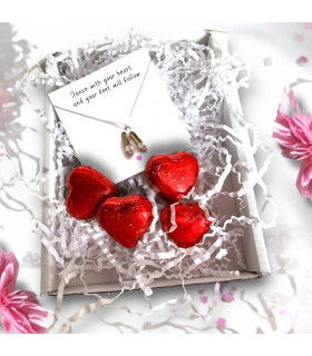 Ballet Shoes Charm Necklace Mini Gift Hamper