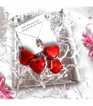 Ballet Shoes Charm Necklace Mini Gift Hamper