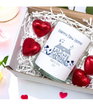 Happy New Home Candle Gift Set | New Home Hamper | New Home candle Gift Box | House Warming Gift | Couples New Home Gift | UK