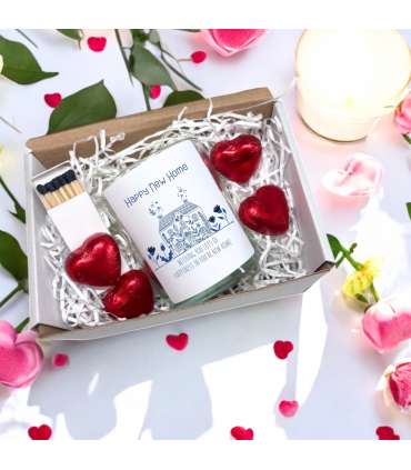 Happy New Home Candle Gift Set | New Home Hamper | New Home candle Gift Box | House Warming Gift | Couples New Home Gift | UK