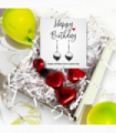 Happy Birthday Mini Gift Hamper with Silver Heart Earrings