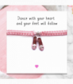 Ballet Shoes Friendship Bracelet & Gift Card - Girls Present