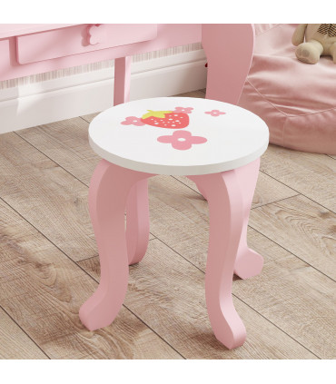 AIYAPLAY Kids Dressing Table Set, 2 PCS Children Vanity Table with Stool